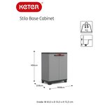 Keter Armoire de rangement basse Stilo Gris et noir 90 cm