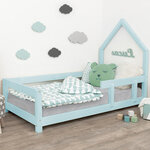 Lit cabane enfant POPPI 120 x 190 bleu clair 1