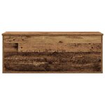 vidaXL Boîte de Rangement avec stockage Bois ancien 90 x 35 x 35 cm