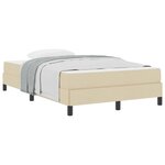 vidaXL Lit à ressorts avec matelas Crème 120 x 190 cm tissu