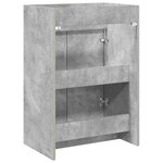 vidaXL Meuble sous lavabo de salle de bain Gris béton