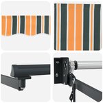 vidaXL Store Rétractable Automatique Vert et Jaune 350x250 cm