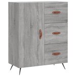 vidaXL Buffet sonoma gris 69 5x34x90 cm bois d'ingénierie