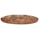 vidaXL Dessus de table Ø 70x1 5 cm rond bois massif de récupération