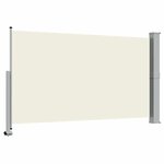 vidaXL Auvent latéral rétractable de patio 140 x 300 cm Blanc cassé