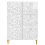 vidaXL Buffet Blanc brillant 66 x 34 5 x 90 cm Bois d'ingénierie