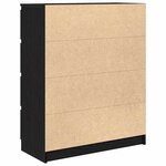 vidaXL Buffet chêne noir 80x35x99 cm bois d’ingénierie