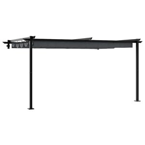 vidaXL Gazebo mural Anthracite Acier