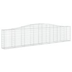 vidaXL Panier de gabions arqué 400x30x80/100 cm Fer galvanisé