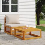 vidaXL Table basse 68x68x29 cm bois d'acacia massif