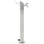 vidaXL Colonne à eau de jardin carrée Acier inoxydable 95 cm