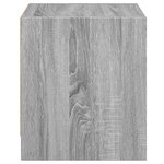 vidaXL Table de chevet avec porte en verre sonoma gris 35x37x42 cm