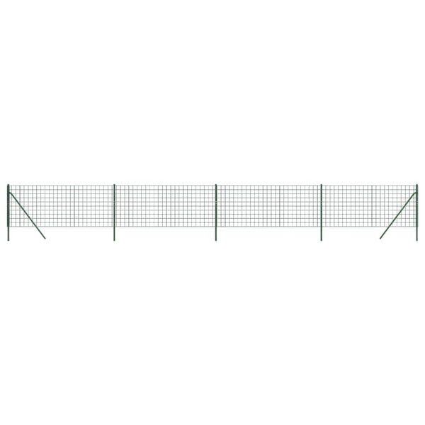 vidaXL Clôture en treillis métallique vert 1x10 m acier galvanisé