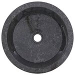 vidaXL Lavabo Gris Ø40x15 cm Marbre