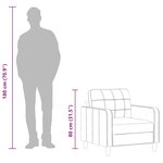 vidaXL Fauteuil Noir 60 cm Tissu