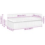 vidaXL Cadre de lit d'angle avec matelas 2 pc Jaune 90 x 200 cm