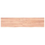 vidaXL Étagère murale marron clair bois chêne massif traité
