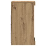 Buffet vidaXL avec lumières LED chêne artisanal 41x37x67 cm
