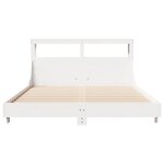 vidaXL Cadre de lit sans matelas blanc 150x200 cm bois de pin massif