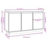 vidaXL Buffet Blanc 111x34x60 cm Bois massif de pin