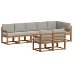 vidaXL Ensemble de canapés d'extérieur 8 pc Gris Naturel et Clair
