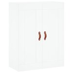 vidaXL Buffet haut Blanc 69 5x34x180 cm Bois d'ingénierie