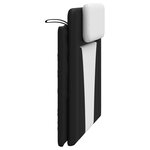 vidaXL Coussin de tête de lit noir et blanc 100 cm similicuir