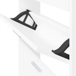 vidaXL Meuble à chaussures Blanc 59x17x81 cm Bois d'ingénierie