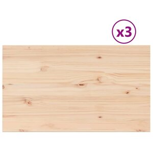 vidaXL Dessus de table 3 Pièces 80x47x2 5cm rectangulaire bois pin massif
