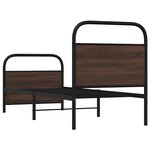 vidaXL Cadre de lit sans matelas 80x200cm chêne marron bois ingénierie