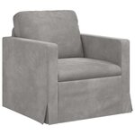 vidaXL Canapé 2 Pièces Gris clair 198 x 78 x 80 cm Velours