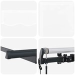 vidaXL Auvent Rétractable Blanc 300 x 200 cm tissu