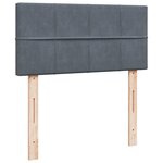 vidaXL Sommier à lattes de lit et matelas Gris foncé 90x190 cm Velours