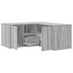 vidaXL Armoire d'angle sonoma gris 160x40x45 cm bois d'ingénierie