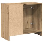 vidaXL Cabinet de Lavabo avec stockage Chêne artisanal 63 x 29 x 55 cm