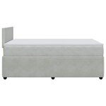 vidaXL Sommier à lattes de lit et matelas gris clair 120x190cm velours
