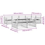 vidaXL Ensemble de canapés d'extérieur 7 pc Naturel