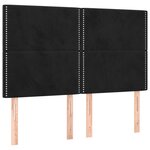 vidaXL Sommier à lattes de lit matelas et LED Noir 140x190 cm Velours