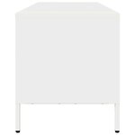 vidaXL Meuble TV blanc 135x39x43 5 cm acier laminé à froid