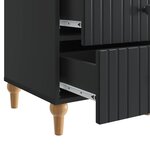 vidaXL Cabinet de chevet Noir 43 x 41 x 66 5 cm Bois d'ingénierie