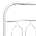vidaXL Tête de lit métal blanc 193 cm