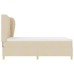 vidaXL Lit à ressorts avec matelas gris foncé 90x190 cm Crème tissu