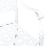 Chaises de jardin vidaXL 2 Pièces en aluminium blanc moulé