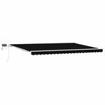 vidaXL Auvent Rétractable avec 500 × 300 cm Noir