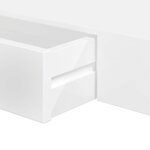 vidaXL Étagères murales avec tiroirs 2 Pièces Blanc 80 cm