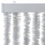 vidaXL Rideau anti-mouches gris 100x230 cm chenille