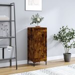 vidaXL Buffet Chêne fumé 34 5x34x90 cm Bois d'ingénierie