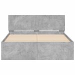 vidaXL Cadre de lit avec tête de lit et LED gris béton 120x190 cm