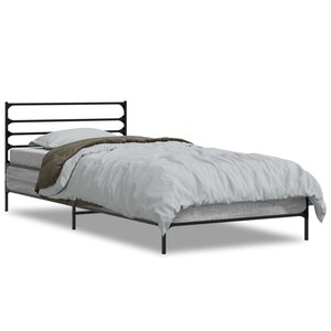 vidaXL Cadre de lit sans matelas sonoma gris 90x200 cm