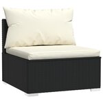Salon de jardin meuble d'extérieur ensemble de mobilier 11 pièces avec coussins résine tressée noir 02_0015447